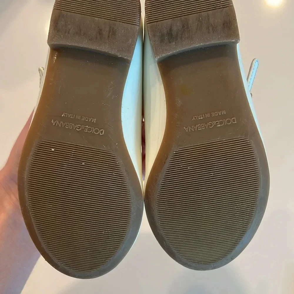 Dolce Gabbana White Mary Jane Kids Shoes